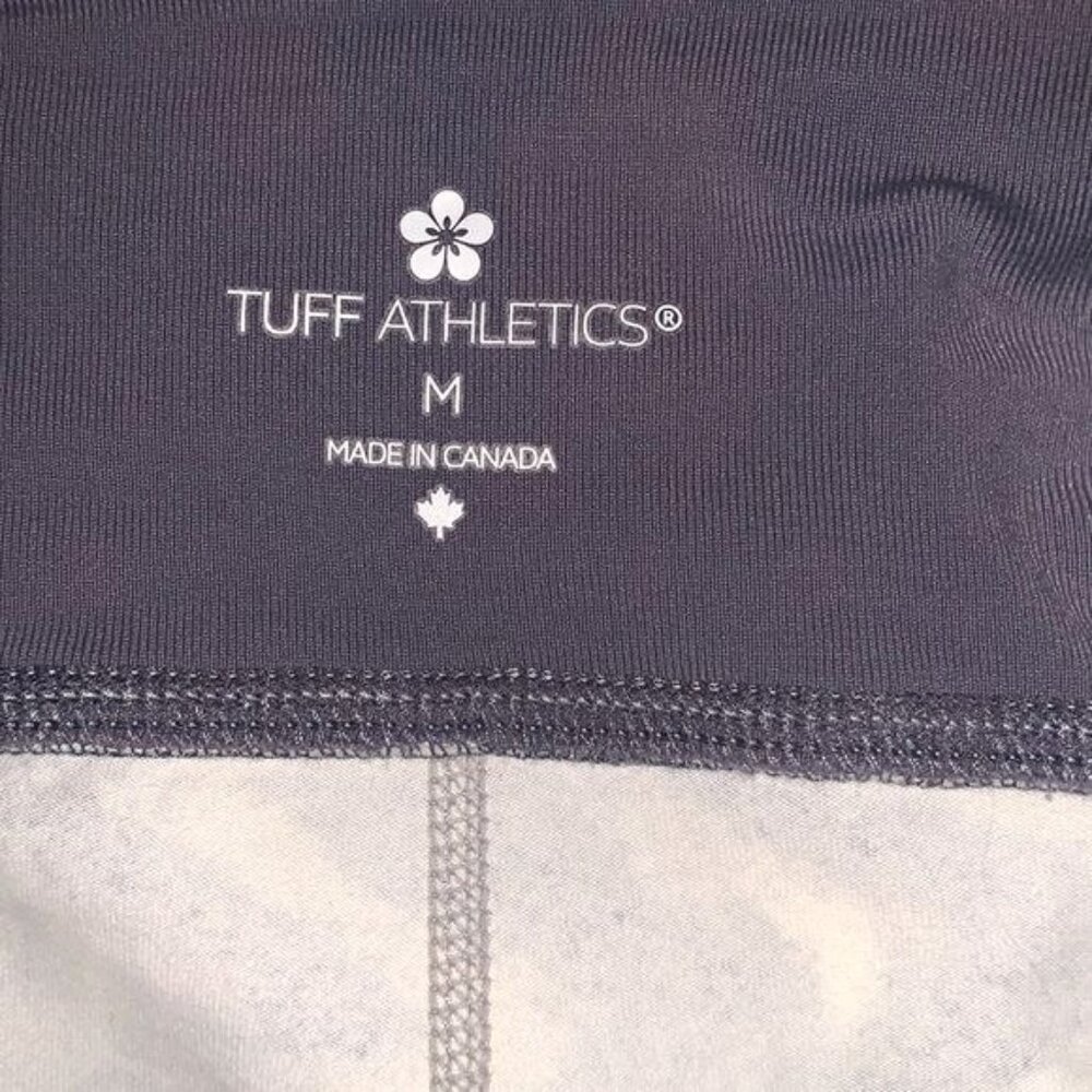 Tuff Athletics Womens Zigzag Pattern Leggings M Gray/White 86% Nylon 14% Lycra S - Picture 3 of 9